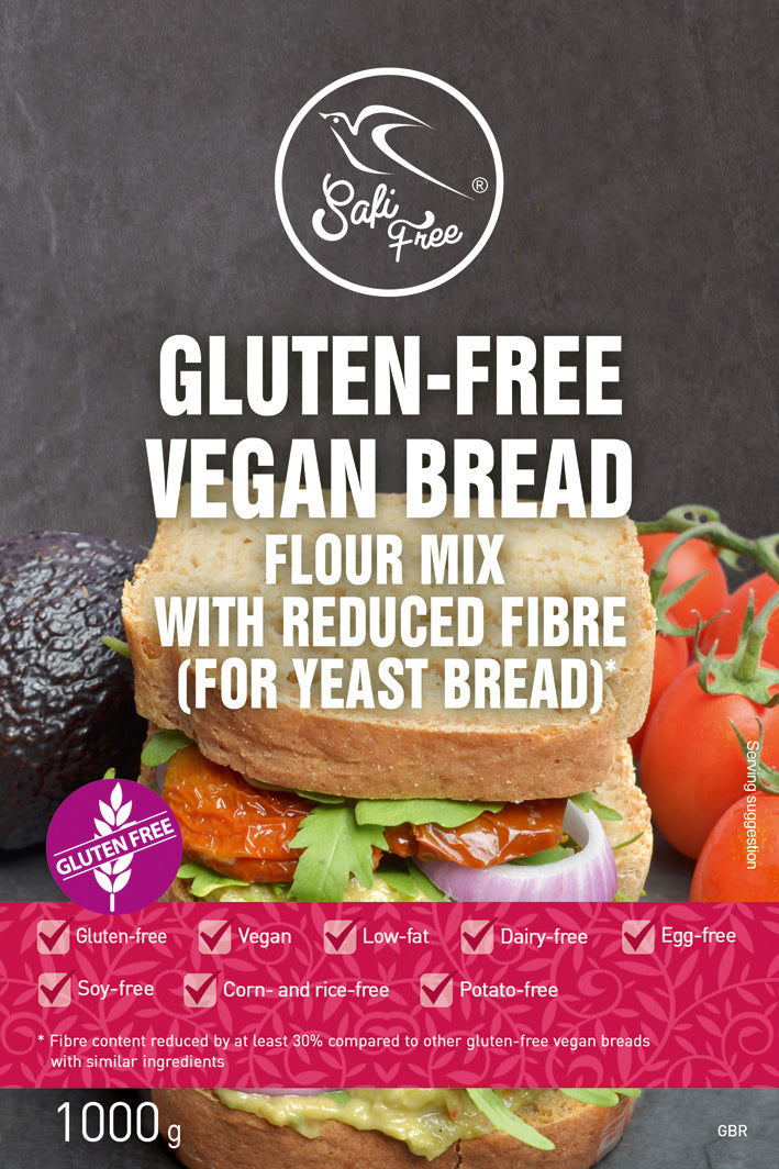 Gluten-free Vegan bread Flour mix with reduced Fibre (for yeast bread)